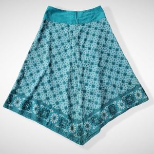 SOLD Speechless Teal Cotton Printed Skirt Size 3